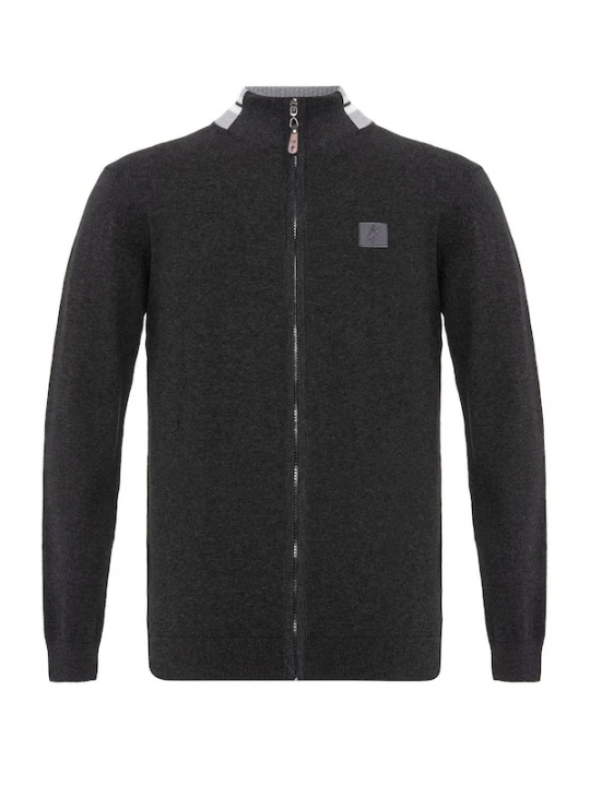 Foto van product Jacey Quinn Gebreid vest antraciet / lichtgrijs / wit