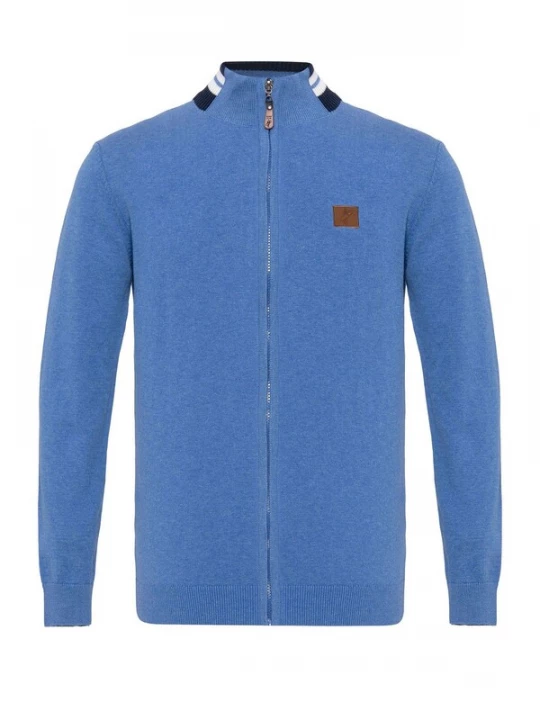 Foto van product Jacey Quinn Gebreid vest blauw / bruin
