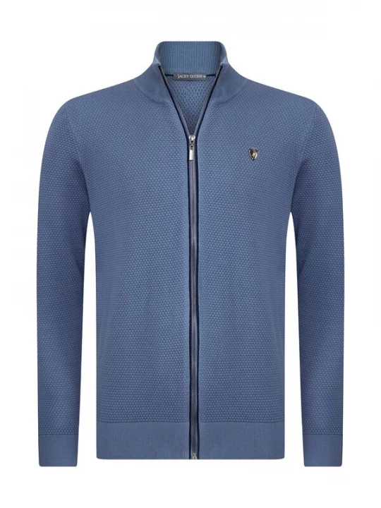Foto van product Jacey Quinn Gebreid vest blauw / zwart