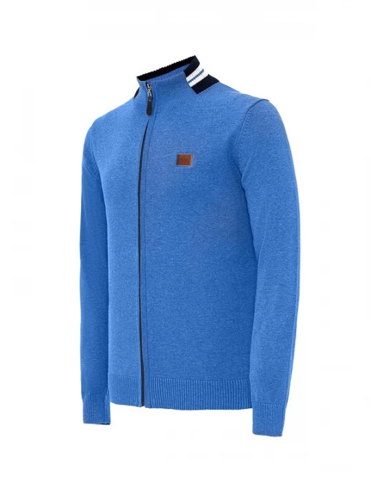 Foto van product Jacey Quinn Gebreid vest blauw / zwart / wit