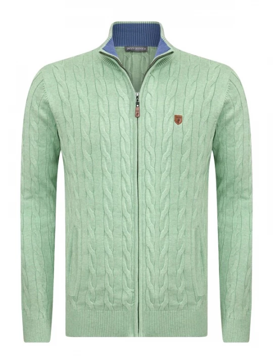 Foto van product Jacey Quinn Gebreid vest bruin / mintgroen / lichtgroen