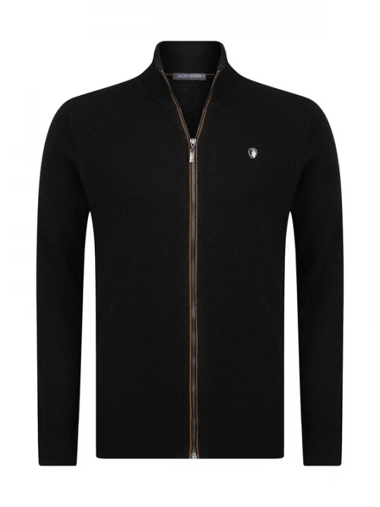 Foto van product Jacey Quinn Gebreid vest bruin / zwart