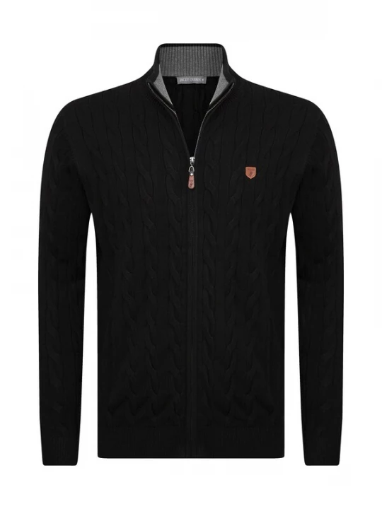 Foto van product Jacey Quinn Gebreid vest grijs / zwart