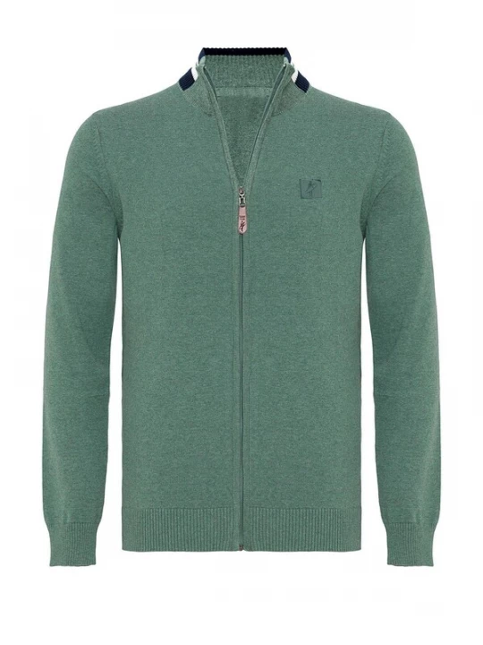 Foto van product Jacey Quinn Gebreid vest groen gemêleerd