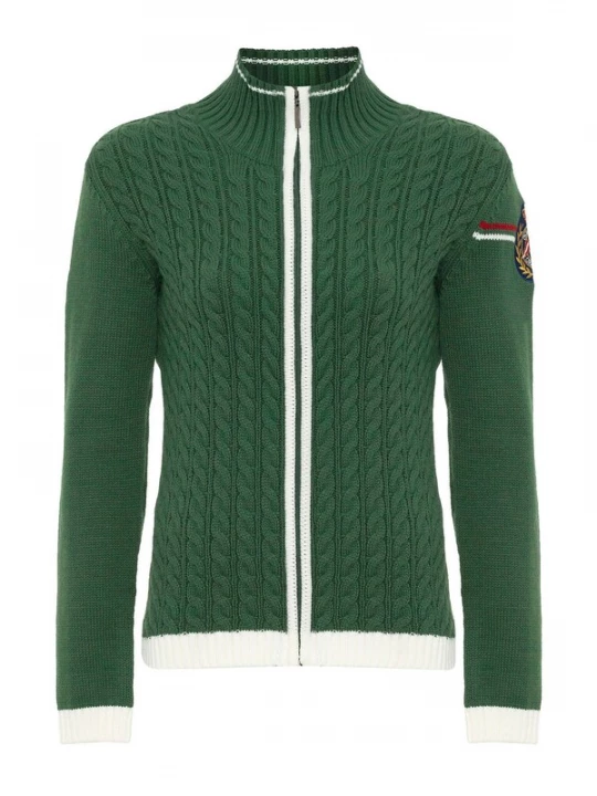 Foto van product Jacey Quinn Gebreid vest groen / rood / wit