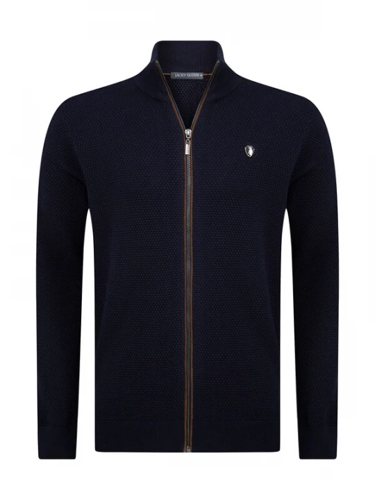 Foto van product Jacey Quinn Gebreid vest navy / bruin