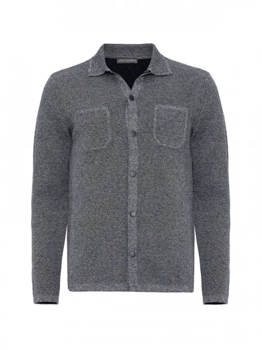 Foto van product Jacey Quinn Gebreid vest navy / grijs gemêleerd