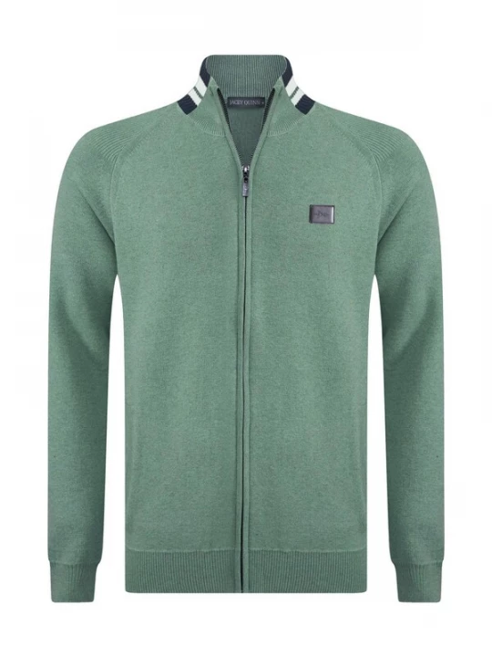 Foto van product Jacey Quinn Gebreid vest navy / groen / wit