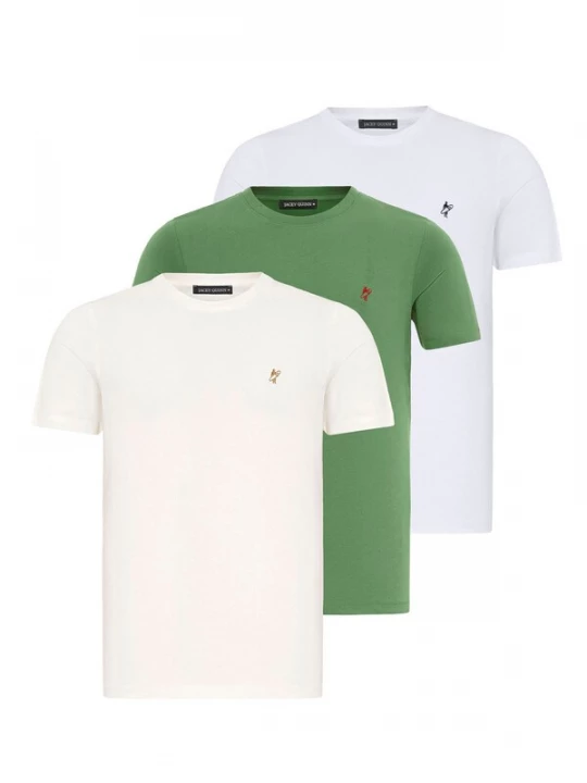 Foto van product Jacey Quinn Shirt beige / lichtgroen / rood / wit