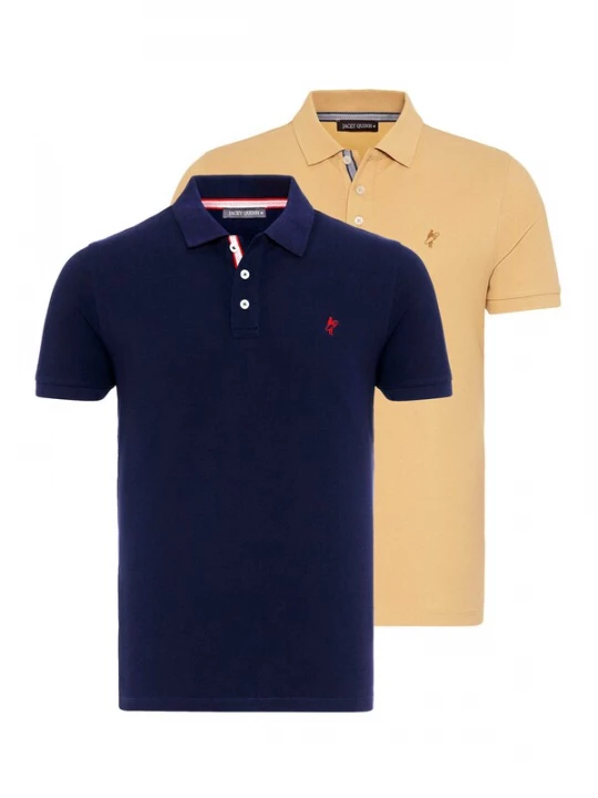 Foto van product Jacey Quinn Shirt beige / navy / rood