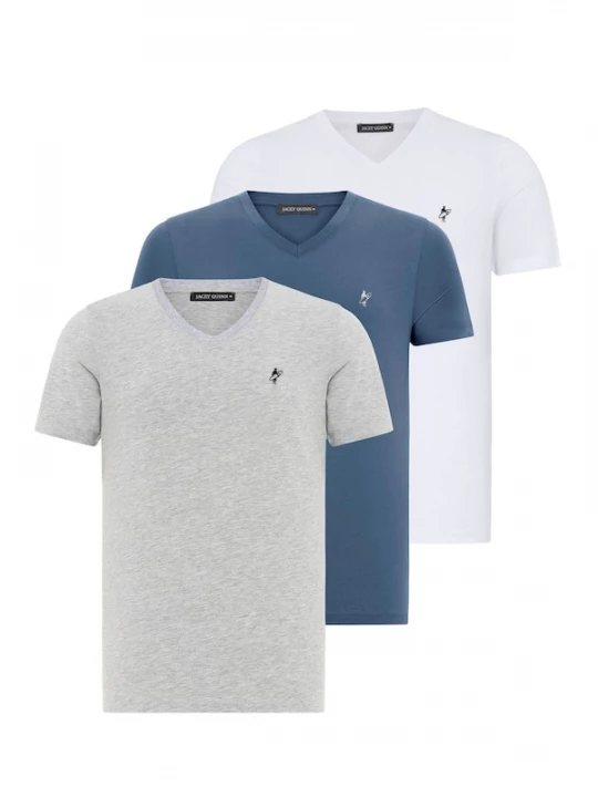 Foto van product Jacey Quinn Shirt blauw / grijs / wit