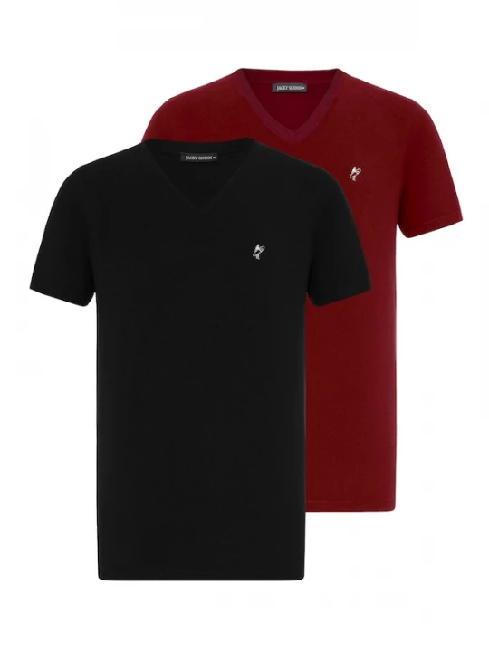 Foto van product Jacey Quinn Shirt bordeaux / zwart / wit