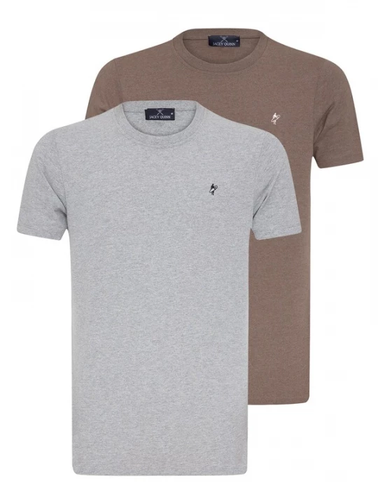 Foto van product Jacey Quinn Shirt bruin / grijs gemêleerd