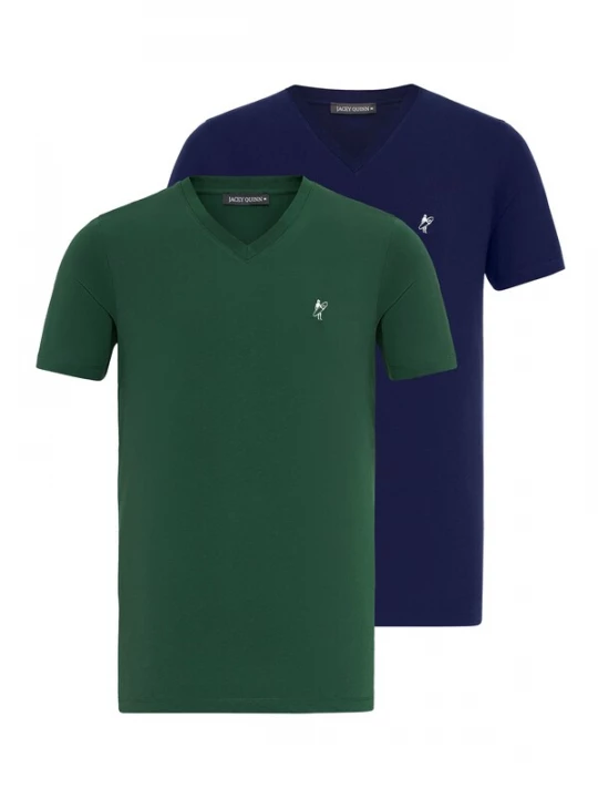 Foto van product Jacey Quinn Shirt donkerblauw / groen / wit