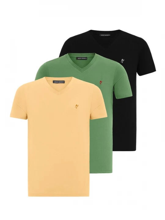 Foto van product Jacey Quinn Shirt geel / groen / zwart