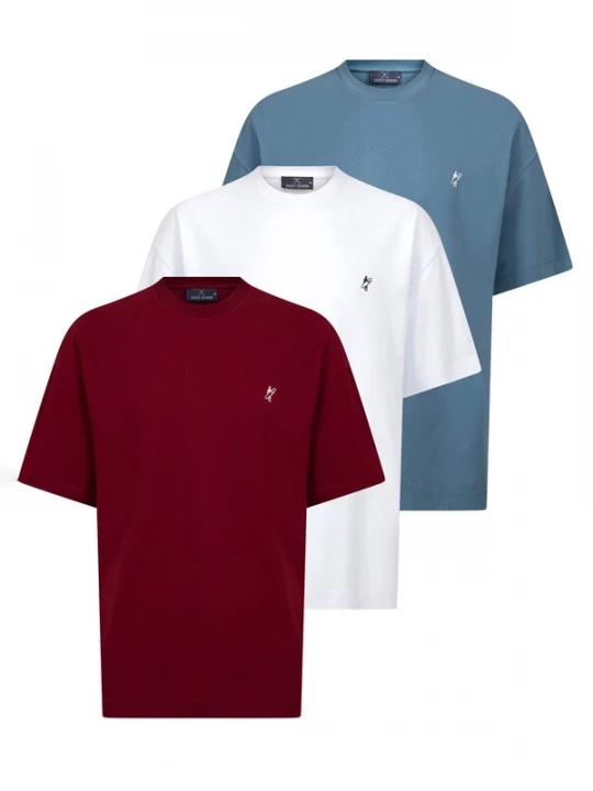 Foto van product Jacey Quinn Shirt lichtblauw / bordeaux / wit