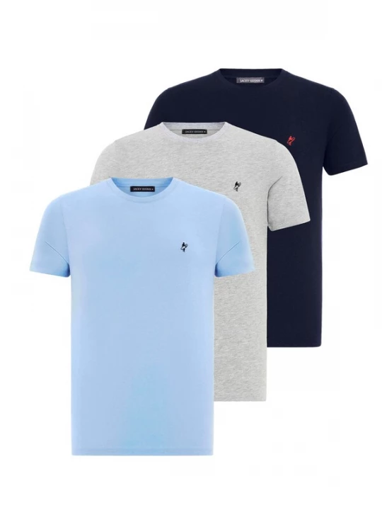 Foto van product Jacey Quinn Shirt navy / lichtblauw / lichtgrijs