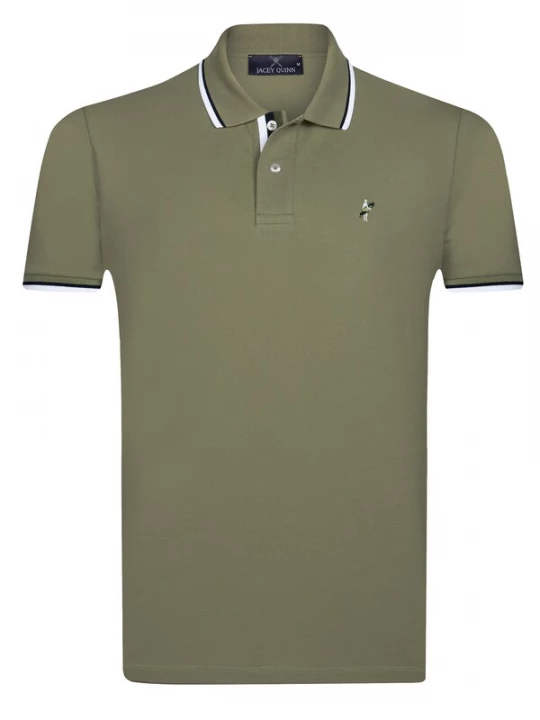 Foto van product Jacey Quinn Shirt olijfgroen / zwart / wit