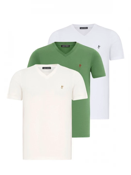 Foto van product Jacey Quinn Shirt safraan / lichtgrijs / groen / rood / zwart / wit