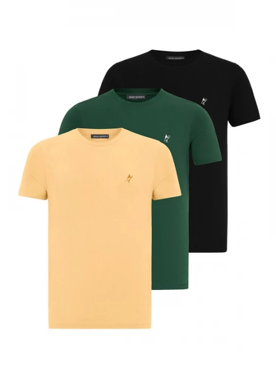 Foto van product Jacey Quinn Shirt sand / groen / zwart