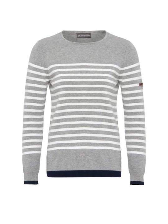 Foto van product Jacey Quinn Trui donkerblauw / grijs gemêleerd / wit