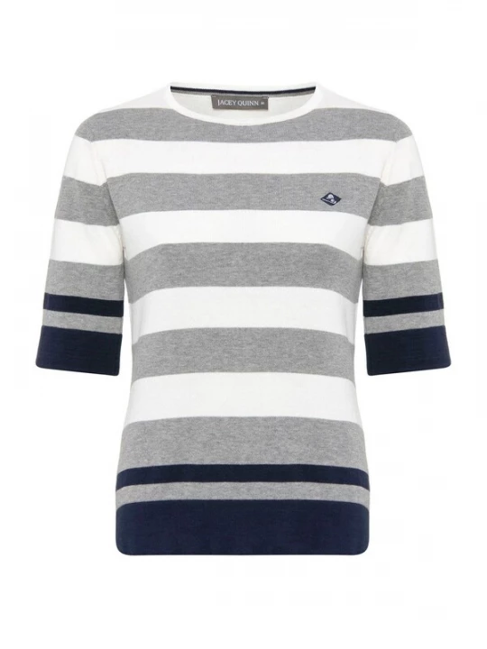 Foto van product Jacey Quinn Trui navy / grijs / wit