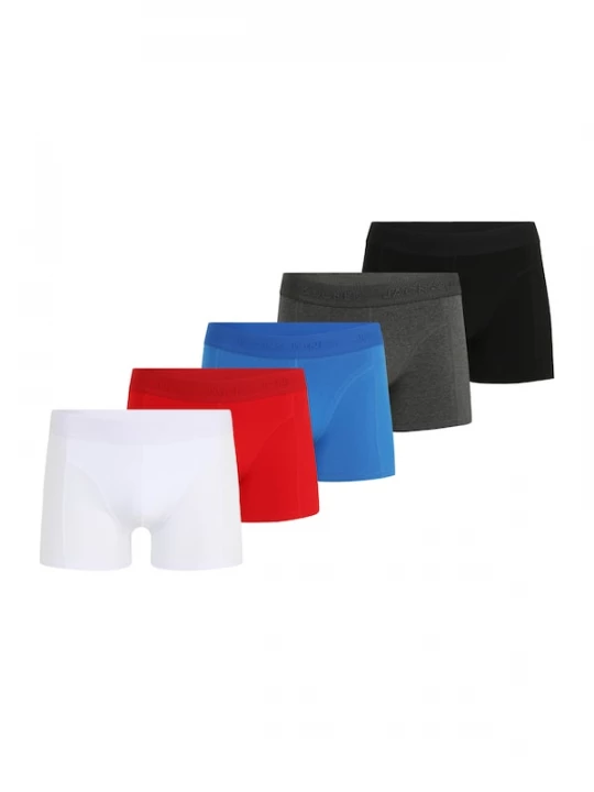 Foto van product JACK & JONES Boxershorts azuur / grijs gemêleerd / rood / wit