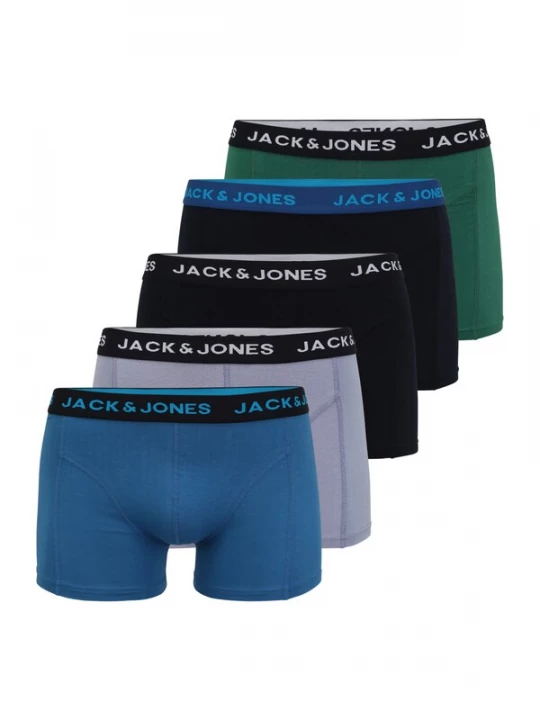 Foto van product JACK & JONES Boxershorts 'Bayer' smoky blue / lichtblauw / donkerblauw / groen / wit
