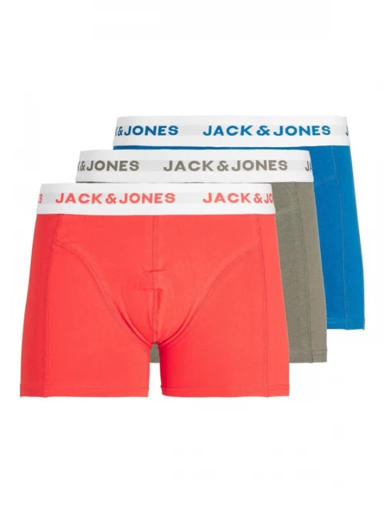 Foto van product JACK & JONES Boxershorts 'Daniel' blauw / kaki / rood / wit