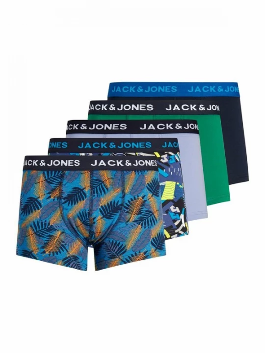 Foto van product JACK & JONES Boxershorts donkerblauw / geel / grasgroen / oranje