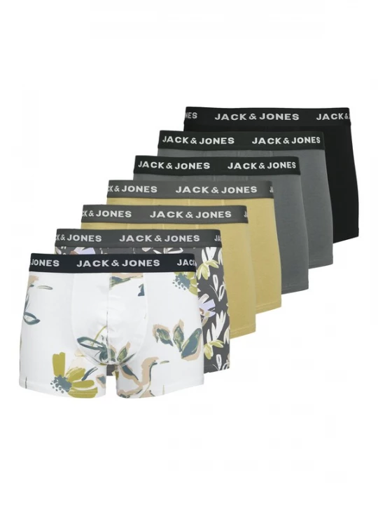 Foto van product JACK & JONES Boxershorts donkergrijs / kaki / zwart / wit
