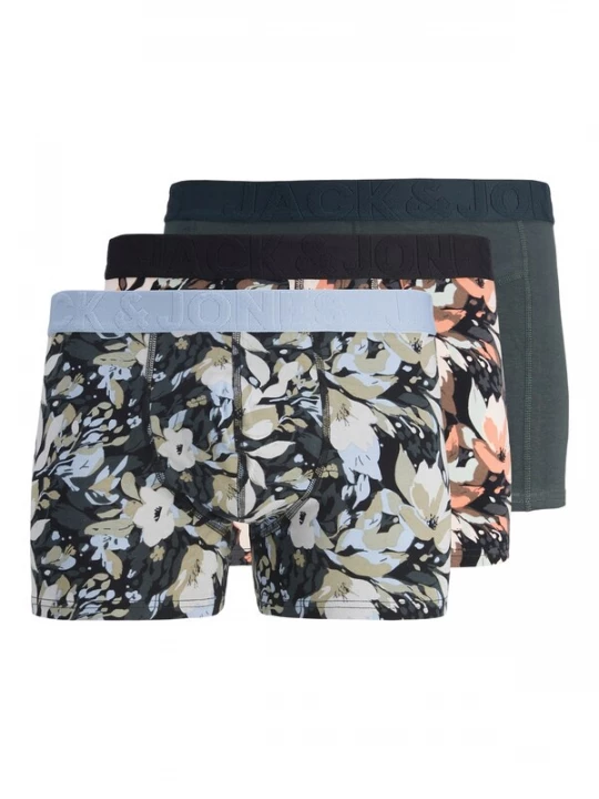 Foto van product JACK & JONES Boxershorts duifblauw / spar / koraal / zwart