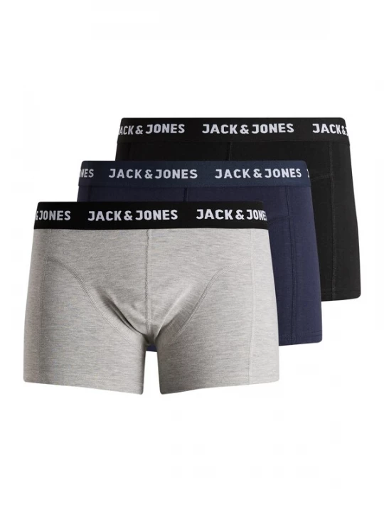 Foto van product JACK & JONES Boxershorts 'JACAnthony' navy / grijs gemêleerd / zwart / wit