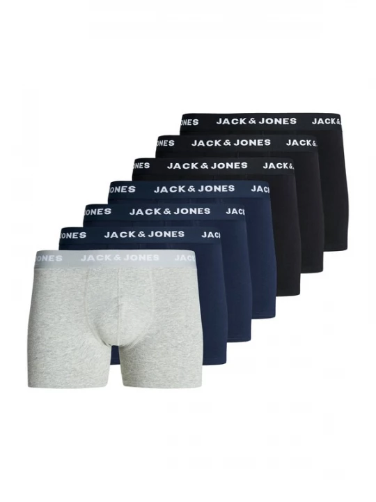 Foto van product JACK & JONES Boxershorts 'JACAnthony' navy / grijs gemêleerd / zwart / wit