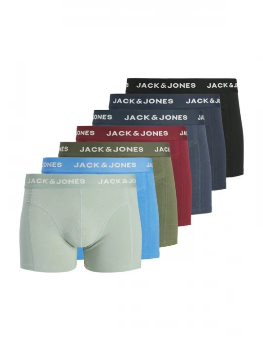 Foto van product JACK & JONES Boxershorts 'JACBENJA' marine / lichtblauw / kaki / olijfgroen / bourgogne / zwart