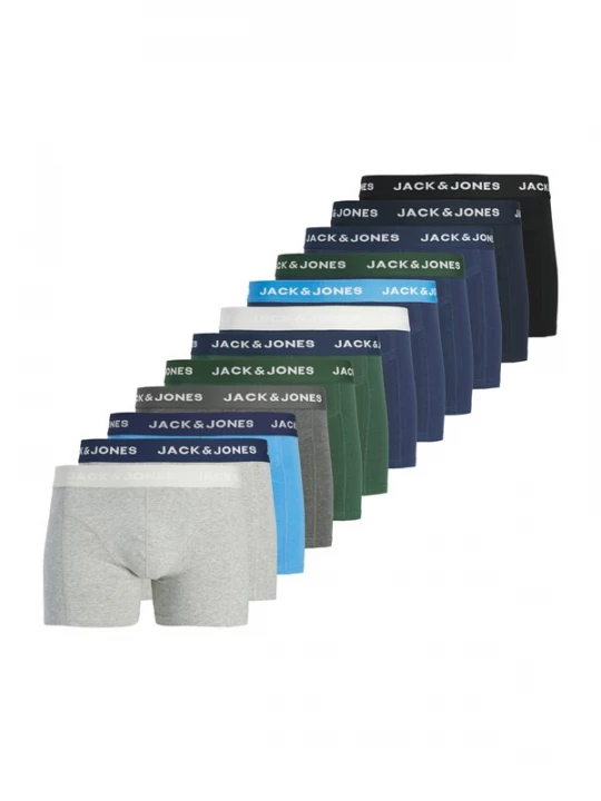 Foto van product JACK & JONES Boxershorts 'JACBENJA' navy / lichtgrijs / grasgroen / zwart