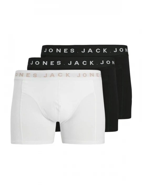 Foto van product JACK & JONES Boxershorts 'JACBENNETT' beige / zwart / wit