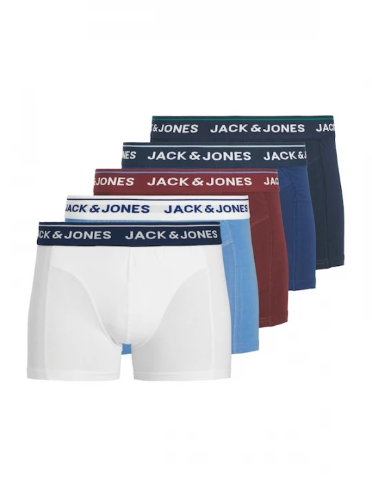 Foto van product JACK & JONES Boxershorts 'JACBRANCO' blauw / navy / lichtblauw / bourgogne / wit