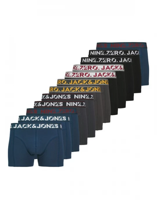Foto van product JACK & JONES Boxershorts 'JACCOLTON' navy / basaltgrijs / zwart / offwhite