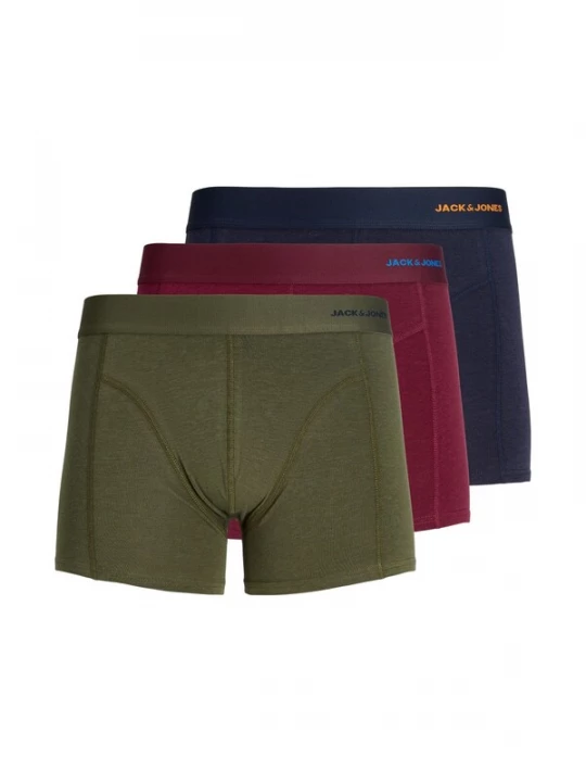 Foto van product JACK & JONES Boxershorts 'JACCOMO' navy / groen / oranje / bourgogne