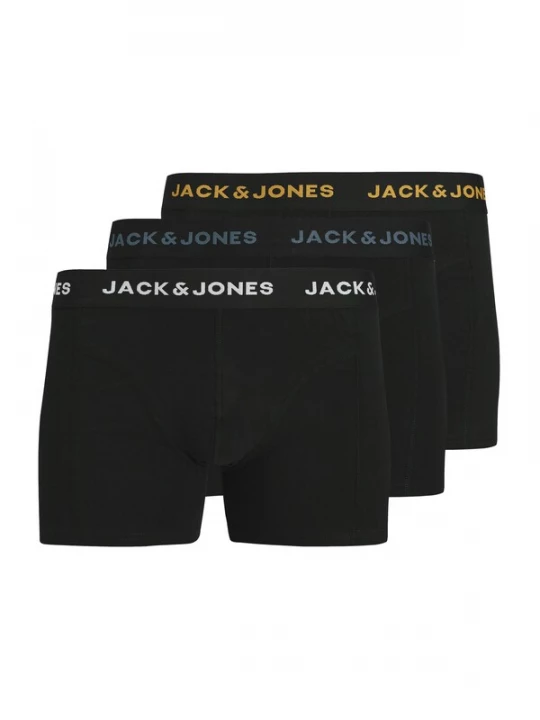 Foto van product JACK & JONES Boxershorts 'JACCONOR' goudgeel / rookgrijs / zwart / wit