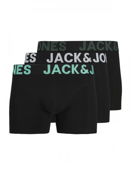 Foto van product JACK & JONES Boxershorts 'JACELIAS' donkergroen / zwart / wit