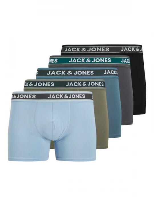 Foto van product JACK & JONES Boxershorts 'JACEvan' opaal / grafiet / olijfgroen / zwart