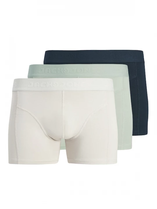 Foto van product JACK & JONES Boxershorts 'JACGILLI' ecru / nachtblauw / pastelgroen