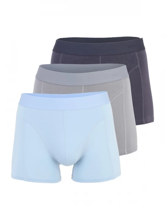 Foto van product JACK & JONES Boxershorts 'JACGOBS' navy / lichtblauw / grijs