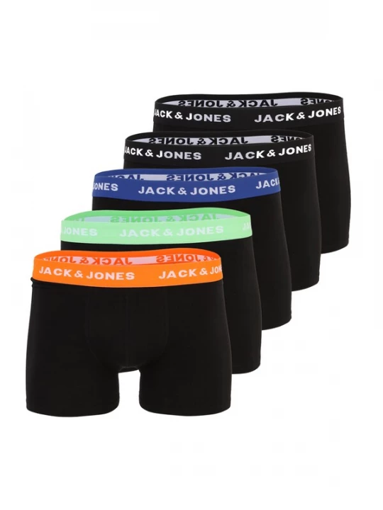 Foto van product JACK & JONES Boxershorts 'Jachuey' donkerblauw / oranje / zwart / wit