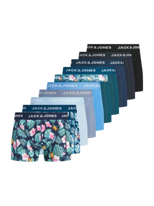 Foto van product JACK & JONES Boxershorts 'JACJEFFREY' navy / duifblauw / smaragd / zwart