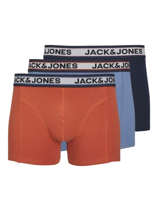 Foto van product JACK & JONES Boxershorts 'JACMarco' lichtblauw / donkerblauw / lichtgrijs / donkeroranje