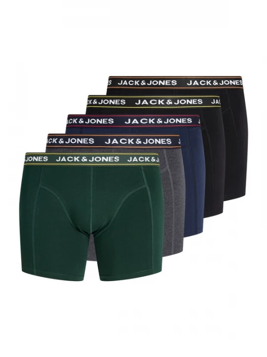 Foto van product JACK & JONES Boxershorts 'JACMAX' navy / grijs gemêleerd / spar / zwart