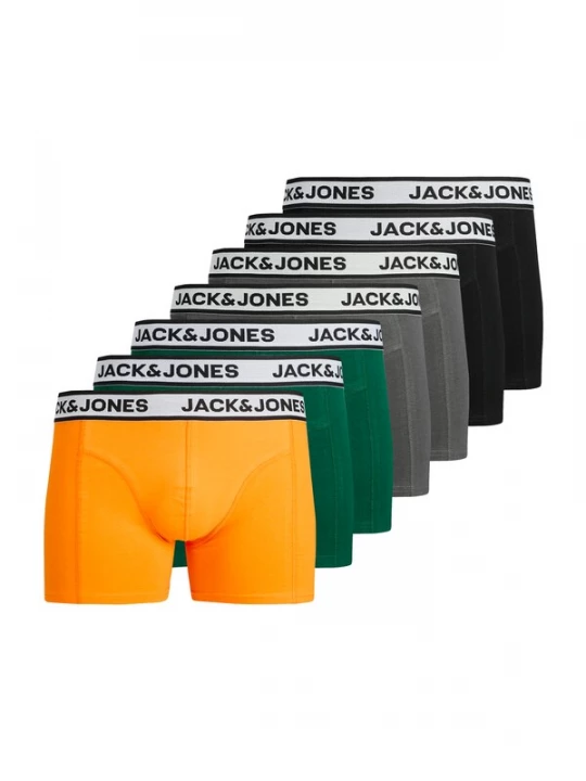 Foto van product JACK & JONES Boxershorts 'JACNolan' grijs / groen / oranje / zwart